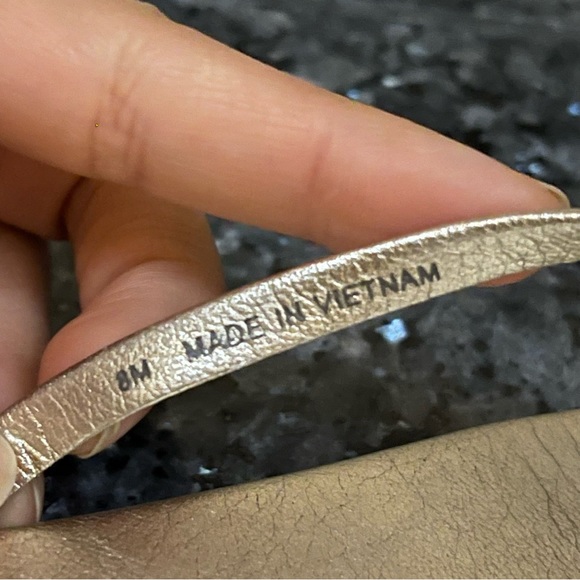 Tory Burch Miller Knotted Sandals Metallic Spark Gold - Picture 5 of 5